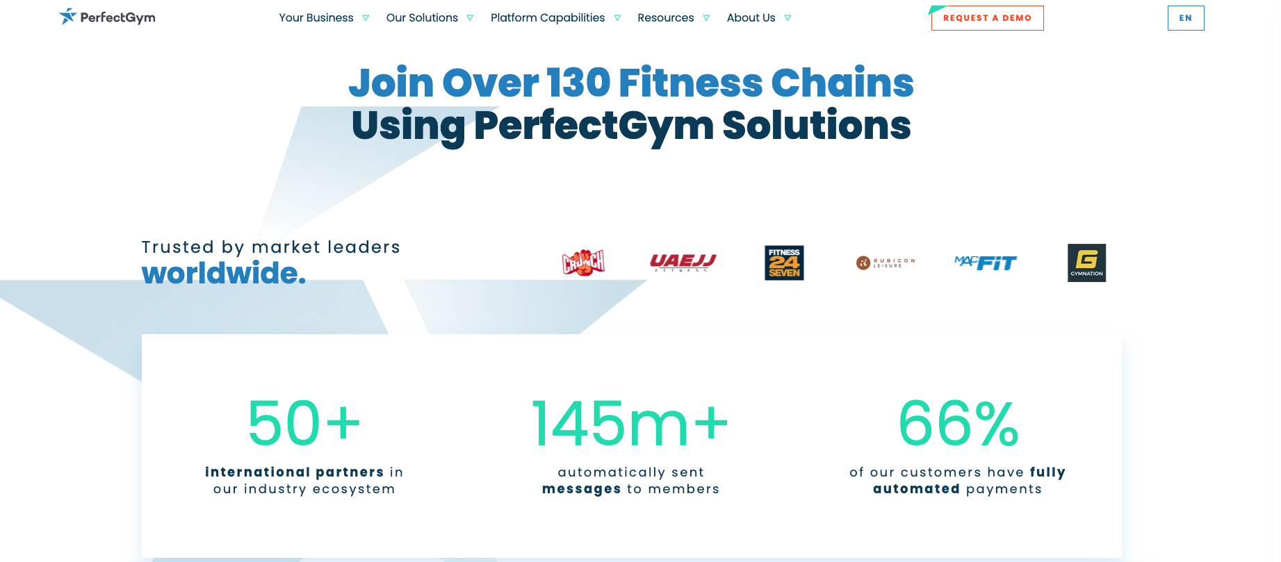 Logo slider and stats